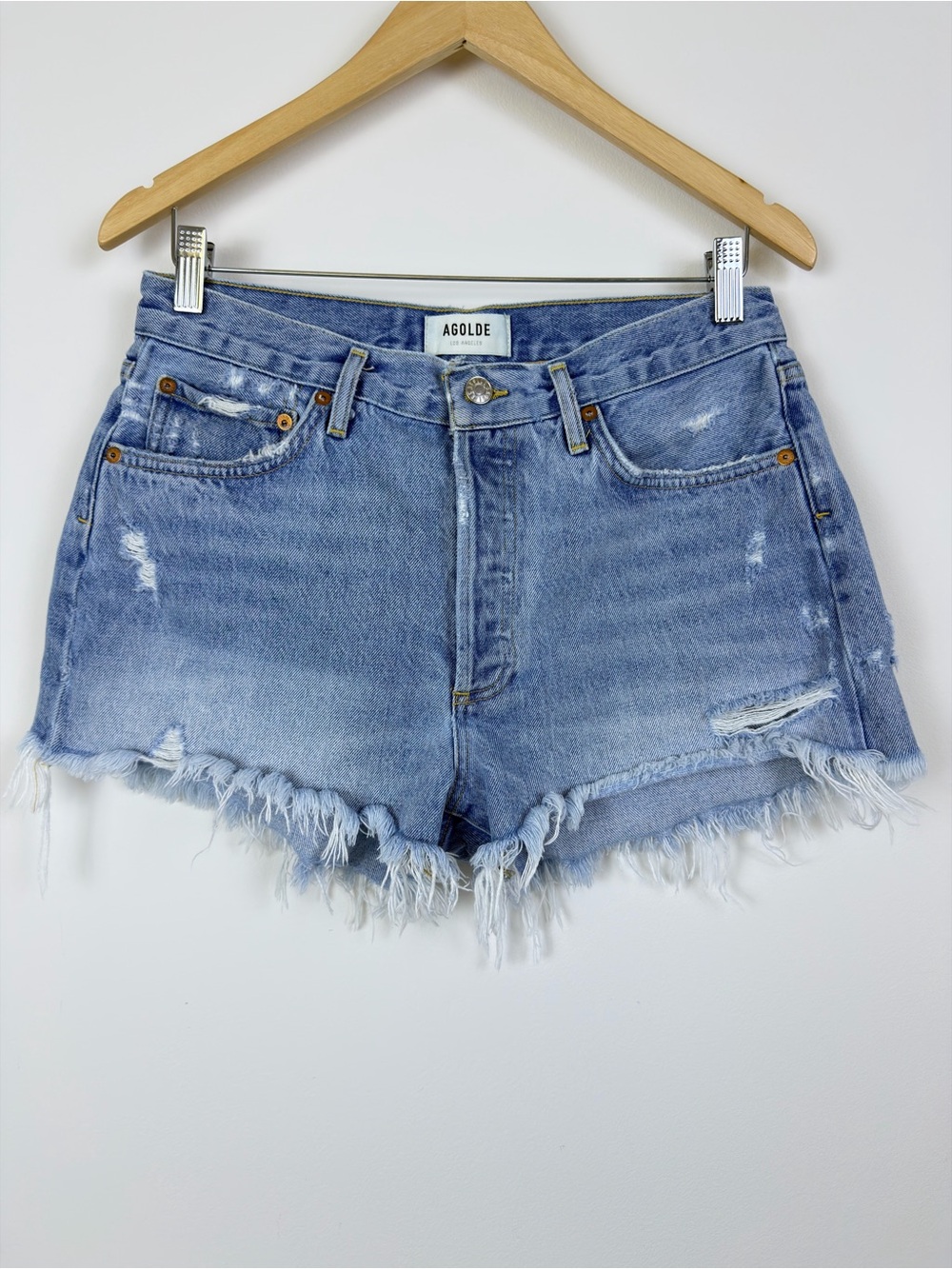 Agolde Parker Distressed Denim Shorts Women’s